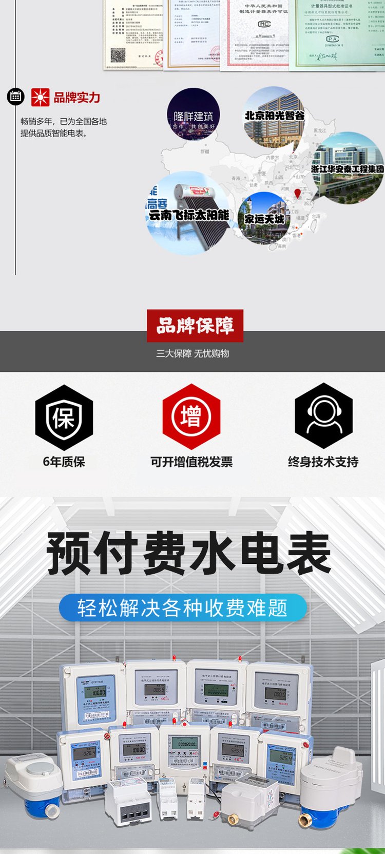 GPRS远程导轨电表 手机缴费智能电表出租房 220v(图2)